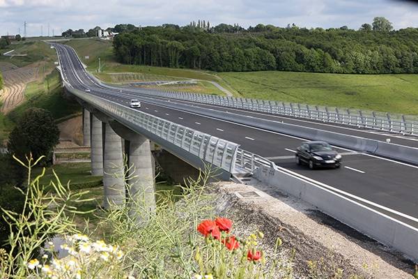 Le viaduc sur l'A150, opérée par Albea 