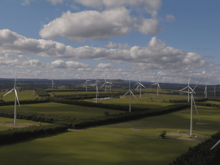Lal Lal possède deux parcs éoliens opérationnels :  Yendon, qui a une capacité de 144 MW, et Elaine à 84 MW. ©InfraRed