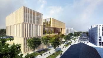 Le futur si&egrave;ge bordelais de la Caisse des D&eacute;p&ocirc;ts est construit par Kaufman & Broad. &copy; Auer Weber Architekten