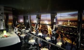 Le futur restaurant des tours Hermitage Plaza, &agrave; La D&eacute;fense