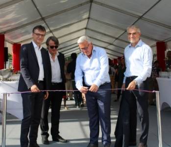 L'inauguration du quartier Blanqui avec Toni Di Martino, Nicolas Gravit, Olivier Bernard et Jacques Dubois. &copy; Eiffage