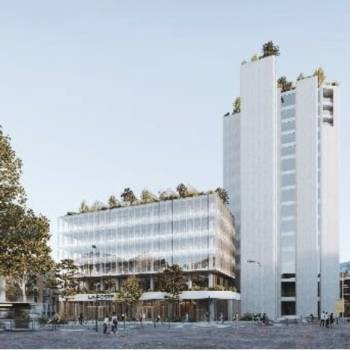 La vue du futur immeuble depuis la place Malraux, à Grenoble.&nbsp;
