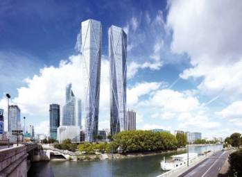 Les tours Hermitage Plaza, &agrave; La D&eacute;fense
