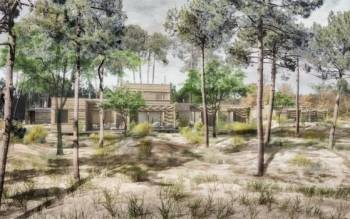 Les cottages en Gascogne de Pierre & Vacances-Center Parcs. &copy; Cabinet Architecture Arotcharen